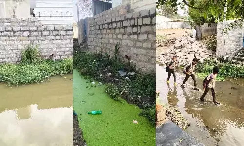 Andhra: 150 छात्र, ड्रेनेज की कोई सुविधा नहीं: टेरनेकल BC वेलफेयर हॉस्टल सेहत के लिए खतरा बनता जा रहा है Andhra: 150 छात्र, ड्रेनेज की कोई सुविधा नहीं: टेरनेकल BC वेलफेयर हॉस्टल सेहत के लिए खतरा बनता जा रहा है