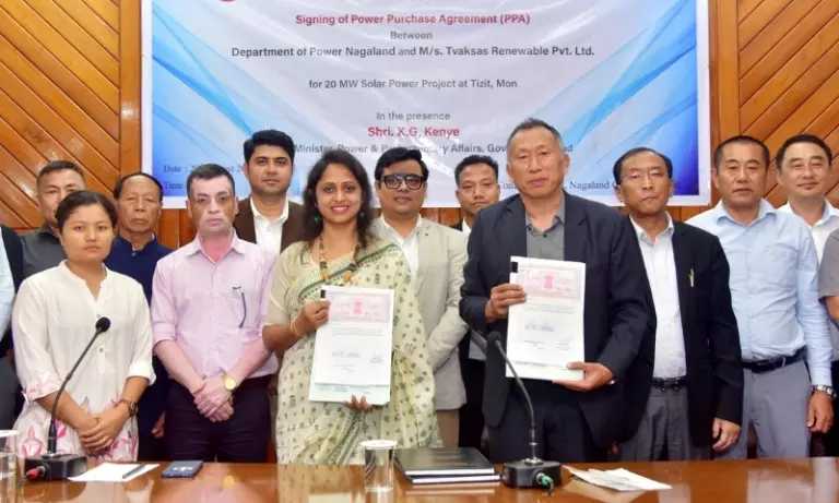 नागालैंड सरकार और त्वक्सास रिन्यूएबल में 25 साल का PPA