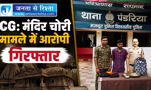 CG: मंदिर चोरी मामले में आरोपी गिरफ्तार CG: मंदिर चोरी मामले में आरोपी गिरफ्तार