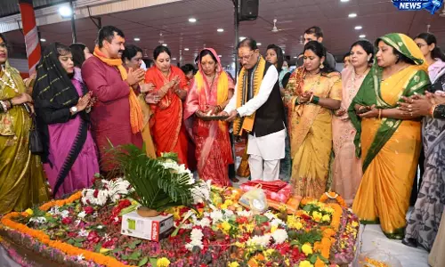 मुख्यमंत्री विष्णुदेव साय ने पवित्र श्रावण मास में अपने निवास में किया रुद्राभिषेक