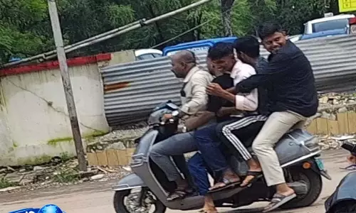 स्कूली बच्चों की स्टंटबाजी का वीडियो वायरल, एक बाइक पर 5 सवार देख पुलिस सख्त