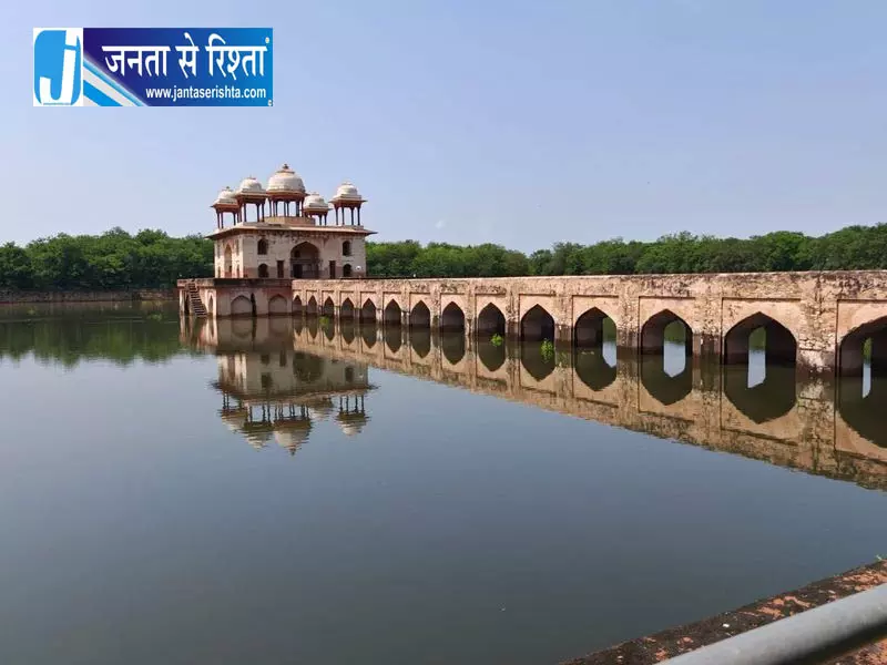 Narnaul जल महल में दिखा खूबसूरत नजारा Narnaul जल महल में दिखा खूबसूरत नजारा
