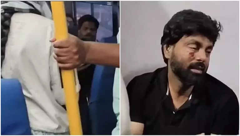 KSRTC बस में युवती से बदसलूकी के आरोप पर हंगामा, चप्पल मारने वाली महिला गिरफ्तार KSRTC बस में युवती से बदसलूकी के आरोप पर हंगामा, चप्पल मारने वाली महिला गिरफ्तार