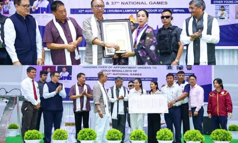 CM खेमचंद का कदम: मीराबाई चानू समेत नेशनल चैंपियंस को किया सम्मानित CM खेमचंद का कदम: मीराबाई चानू समेत नेशनल चैंपियंस को किया सम्मानित