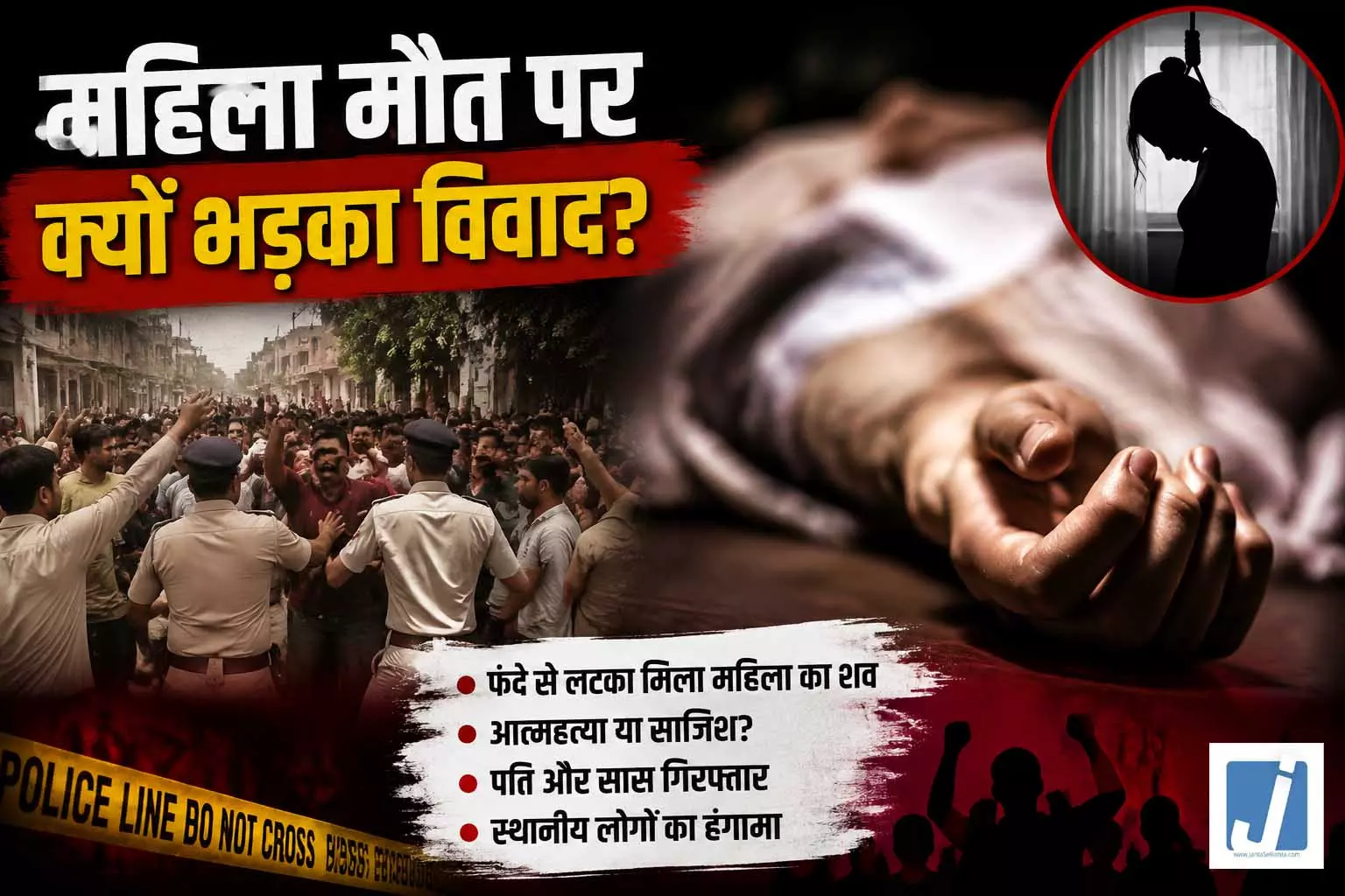 दरवाजा बंद, अंदर पत्नी का फंदे पर शव...आत्महत्या या साजिश उलझी पुलिस दरवाजा बंद, अंदर पत्नी का फंदे पर शव...आत्महत्या या साजिश उलझी पुलिस