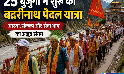 65 की उम्र में भी आस्था का जुनून अहमदाबाद के 25 बुजुर्गों ने शुरू की बदरीनाथ पैदल यात्रा