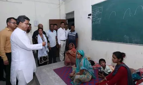 त्रिपुरा के मुख्यमंत्री माणिक साहा ने अगरतला में बाढ़ प्रभावित इलाकों का दौरा किया