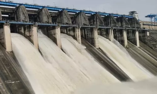 मिनीमाता बांगो बांध के 7 गेट से पानी छोड़ा जा रहा