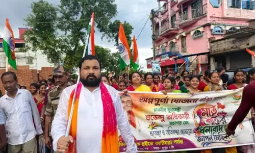 Purshudha: अन्नपूर्णा भंडार योजना को लेकर महिलाओं में उत्साह, निकाली विशाल रैली