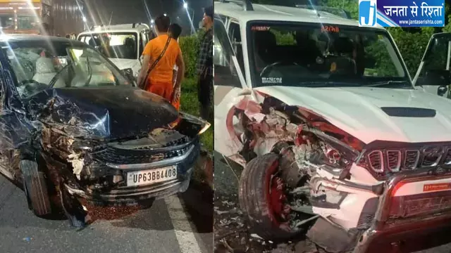 कछवांरोड हाईवे पर ओवरटेक के दौरान स्कार्पियो और कार में टक्कर, 11 लोग घायल कछवांरोड हाईवे पर ओवरटेक के दौरान स्कार्पियो और कार में टक्कर, 11 लोग घायल