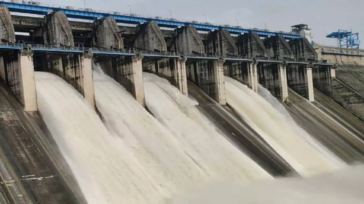मिनीमाता बांगो बांध के 7 गेट से पानी छोड़ा जा रहा मिनीमाता बांगो बांध के 7 गेट से पानी छोड़ा जा रहा