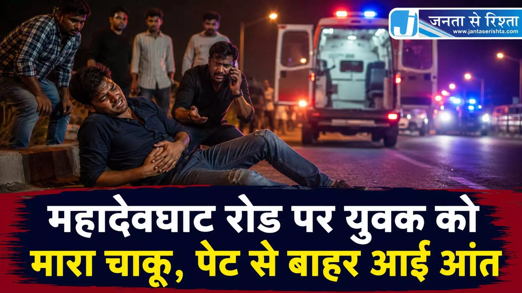महादेवघाट रोड पर युवक को मारा चाकू, पेट से बाहर आई आंत महादेवघाट रोड पर युवक को मारा चाकू, पेट से बाहर आई आंत