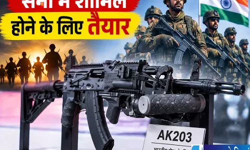 आत्मनिर्भर रक्षा की नई उड़ान भारत की AK-203 शेर राइफल तैयार