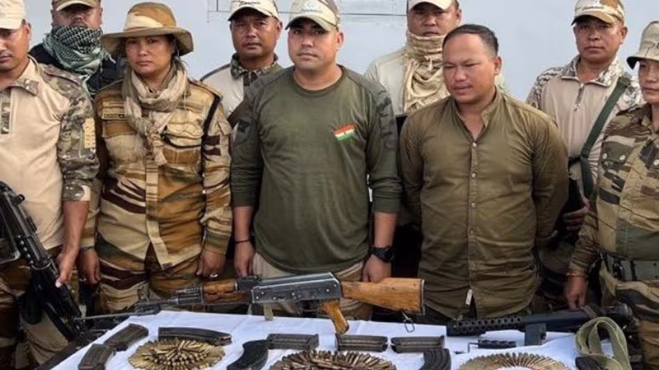 मणिपुर सुरक्षा बल: इंफाल ईस्ट में RPF/PLA कैडर गिरफ्तार, भारी हथियार बरामद