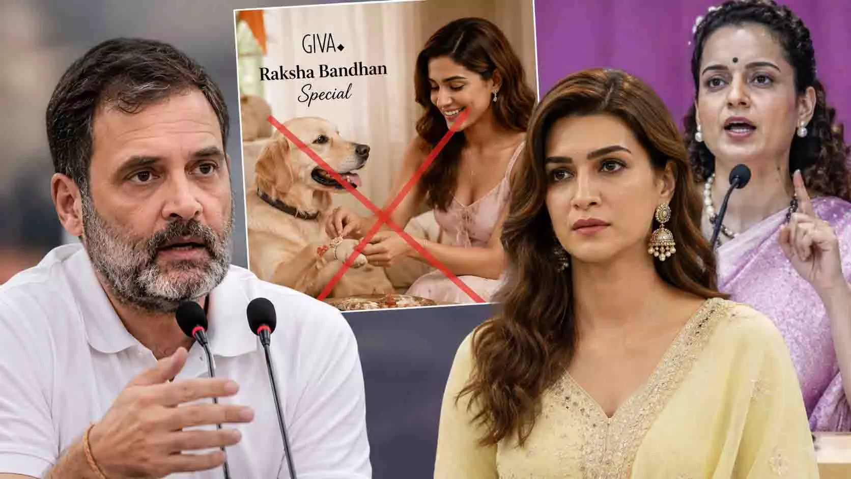 राखी विज्ञापन में कपड़ों पर विवाद, कृति सेनन के समर्थन में उतरे राहुल गांधी राखी विज्ञापन में कपड़ों पर विवाद, कृति सेनन के समर्थन में उतरे राहुल गांधी
