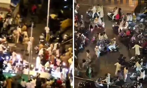 मुंबई जुलूस में हंगामा सुरक्षा बढ़ी