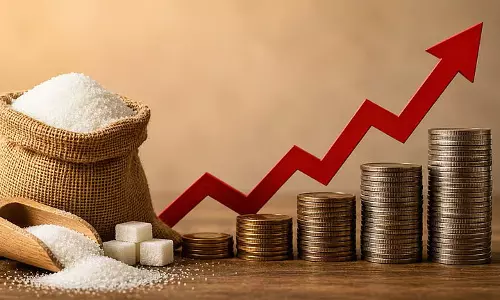 चीनी की कीमतों में फिर उछाल, औसत खुदरा भाव 65 रुपये किलो के पार पहुंचा