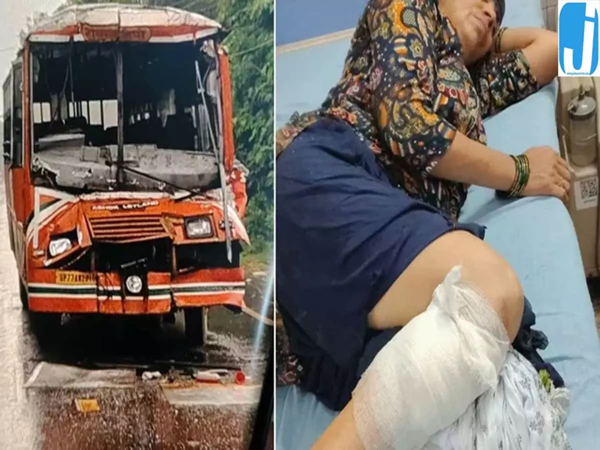 रोडवेज बस दुर्घटनाग्रस्त चालक समेत 18 यात्री घायल रोडवेज बस दुर्घटनाग्रस्त चालक समेत 18 यात्री घायल