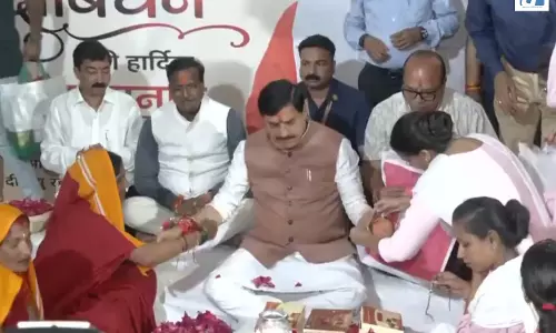 सीएम मोहन यादव के निवास पर गूंजा रक्षाबंधन का उत्सव