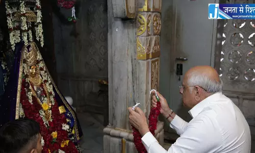 गुजरात CM भूपेंद्र पटेल ने बहुचराजी मंदिर में की पूजा अर्चना