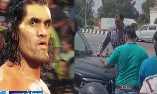 कार हादसे के बाद सामने आए द ग्रेट खली बोले मैं बिल्कुल ठीक हूं