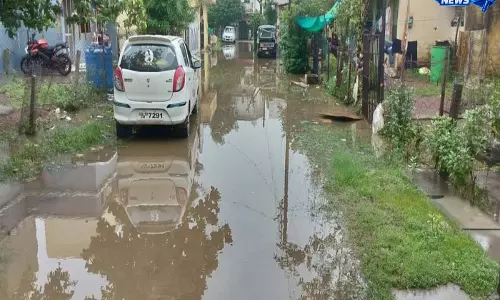 बारिश के बाद सेजबहार हाउसिंग बोर्ड कॉलोनी में जलभराव बारिश के बाद सेजबहार हाउसिंग बोर्ड कॉलोनी में जलभराव