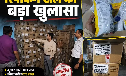 नकली लेबलिंग का बड़ा खेल: कंपनी पर कसा शिकंजा 75 लाख के खाद्य पदार्थ जब्त