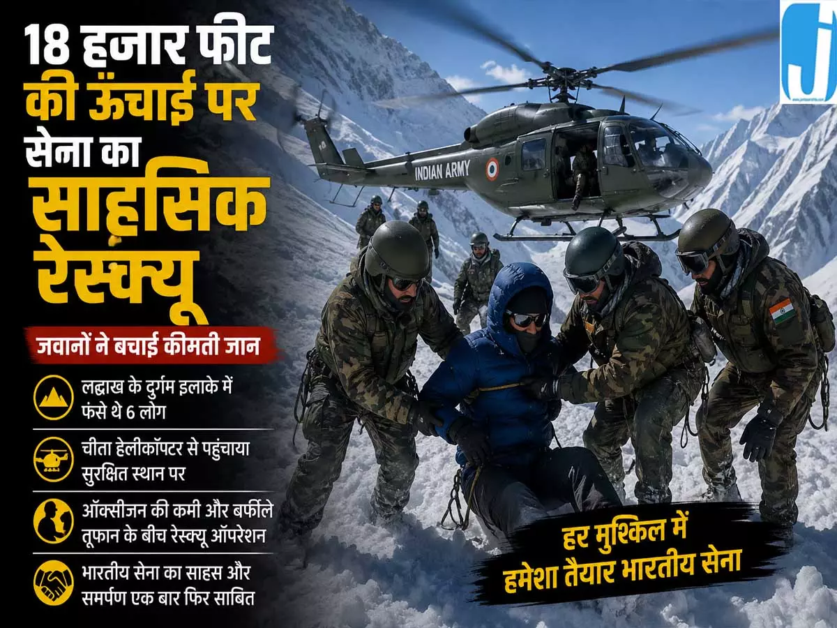 लद्दाख में 18 हजार फीट की ऊंचाई पर सेना का साहसिक रेस्क्यू लद्दाख में 18 हजार फीट की ऊंचाई पर सेना का साहसिक रेस्क्यू