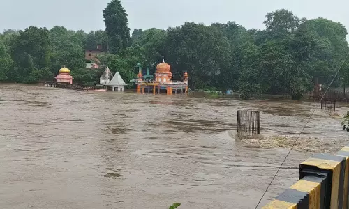 चित्रकूट में फिर मंडराया बाढ़ का खतरा मंदाकिनी नदी खतरे के निशान से ऊपर पहुंची