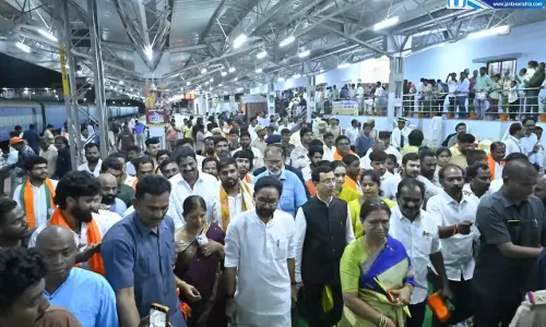 Telangana: किशन रेड्डी ने महबूबनगर में स्टेशन के पुनर्विकास कार्यों का निरीक्षण किया