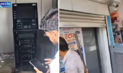 मंदसौर में ATM काटकर 6.5 लाख की चोरी गैस कटर से वारदात को दिया अंजाम
