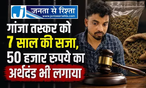 गांजा तस्कर को 7 साल की सजा, 50 हजार रुपये का अर्थदंड भी लगाया गांजा तस्कर को 7 साल की सजा, 50 हजार रुपये का अर्थदंड भी लगाया