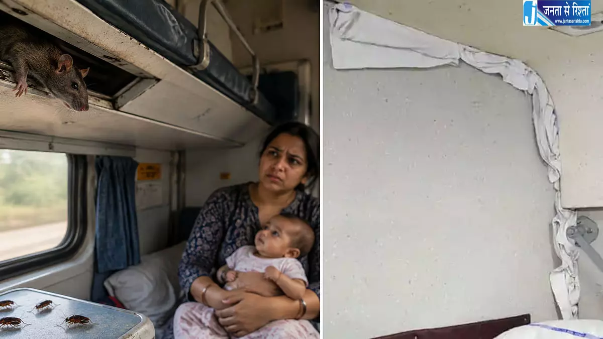ट्रेन में चूहे कॉकरोच से यात्री परेशान ट्रेन में चूहे कॉकरोच से यात्री परेशान
