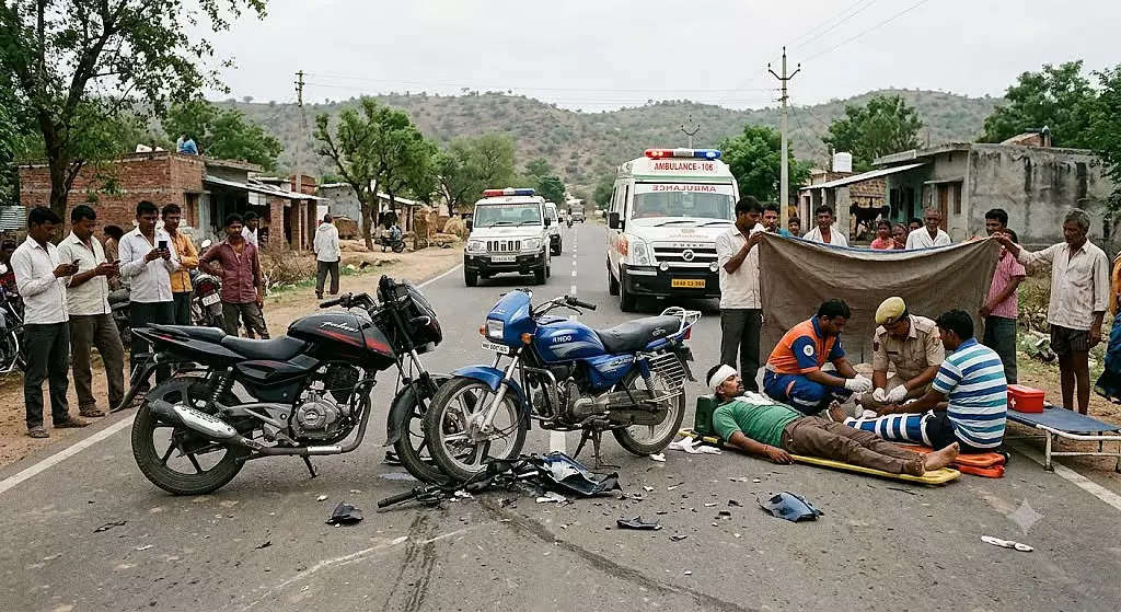 खंडवा में भीषण सड़क हादसा दो बाइक की आमने-सामने टक्कर में दो लोगों की मौत खंडवा में भीषण सड़क हादसा दो बाइक की आमने-सामने टक्कर में दो लोगों की मौत