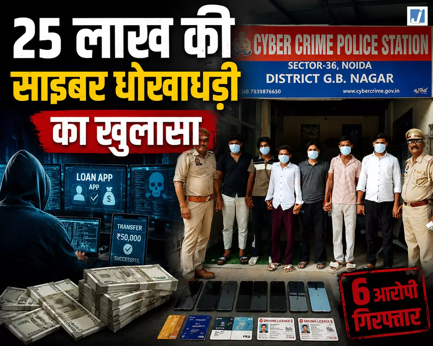 लोन ऐप के नाम पर ब्लैकमेलिंग का खेल, 6 साइबर अपराधी गिरफ्तार लोन ऐप के नाम पर ब्लैकमेलिंग का खेल, 6 साइबर अपराधी गिरफ्तार
