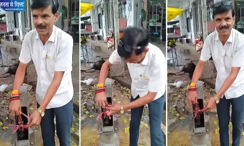 मरम्मत के अगले दिन हैंडपंप खराब