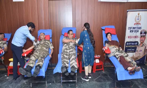 CISF ने महिपालपुर के NHCC हॉस्पिटल में रक्तदान शिविर का किया आयोजन