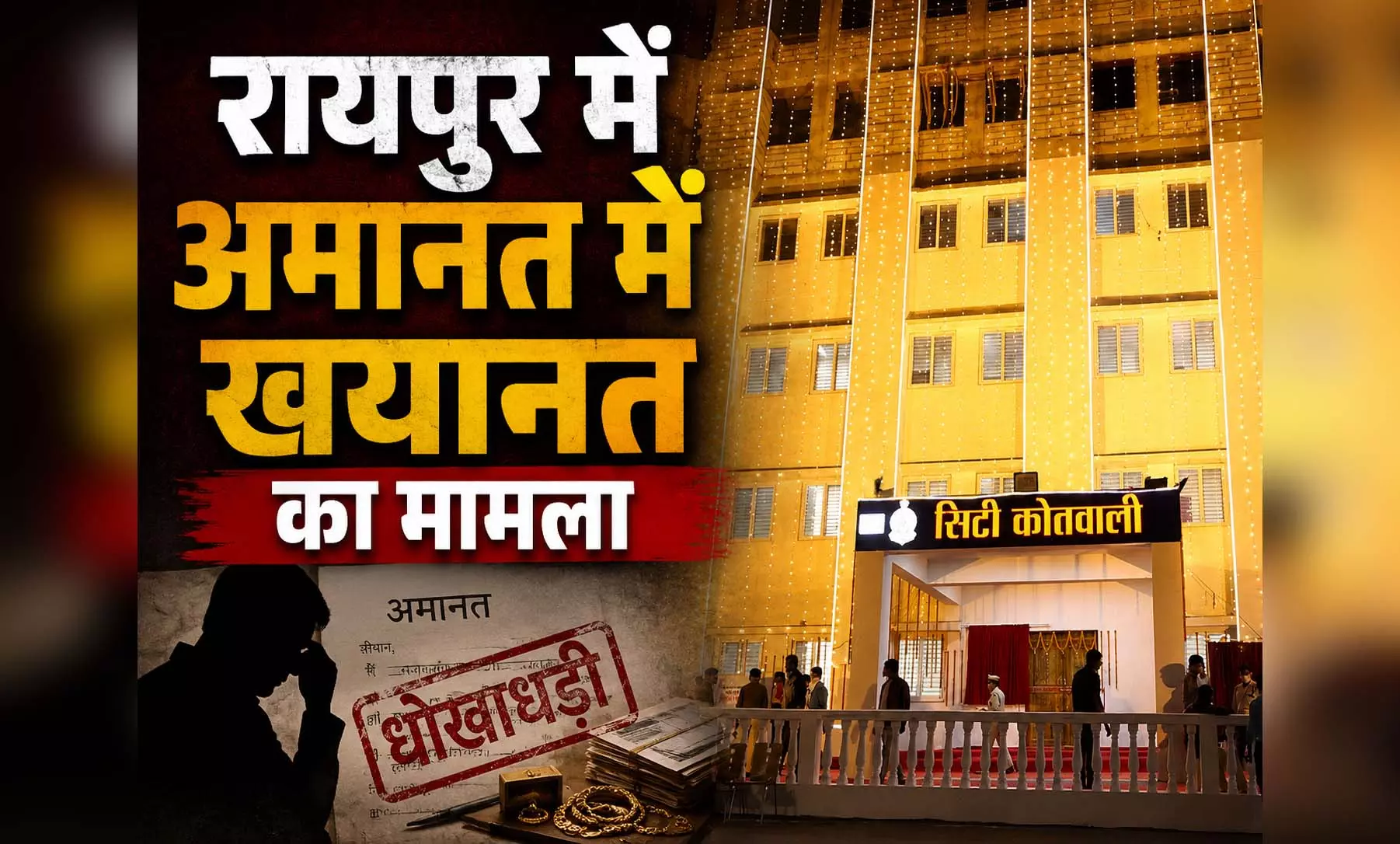 रायपुर में अमानत में खयानत का मामला, ज्वेलर्स के मालिक को बनाया निशाना रायपुर में अमानत में खयानत का मामला, ज्वेलर्स के मालिक को बनाया निशाना