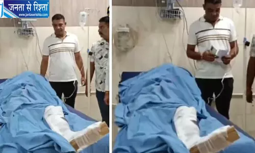 लूटकांड में भागते आरोपी के पैर में लगी गोली लूटकांड में भागते आरोपी के पैर में लगी गोली
