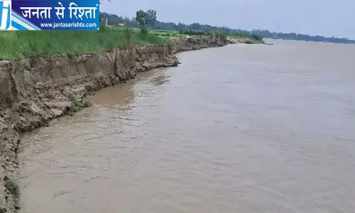 सरयू नदी के बढ़ते जलस्तर से मांझी में बाढ़ का खतरा निचले इलाकों में फैला पानी