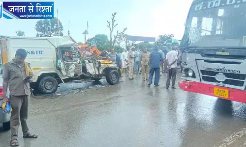 KSRTC बस और बोलेरो की टक्कर में एक की मौत