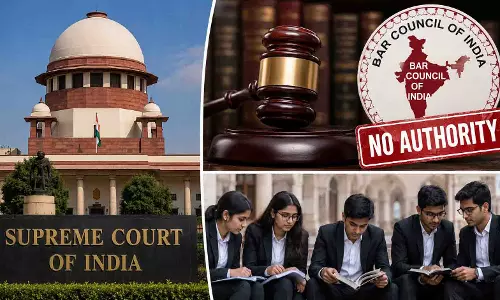 सुप्रीम कोर्ट का बड़ा फैसला, लॉ छात्रों पर BCI की अनुशासनात्मक कार्रवाई का अधिकार नहीं सुप्रीम कोर्ट का बड़ा फैसला, लॉ छात्रों पर BCI की अनुशासनात्मक कार्रवाई का अधिकार नहीं