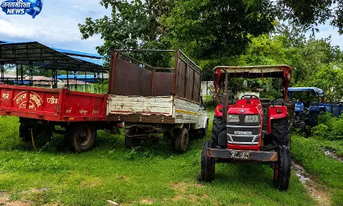 खनिज विभाग की बड़ी कार्रवाई, रेत-ईट निर्माण के लिए अवैध परिवहन, 4 ट्रैक्टर जब्त