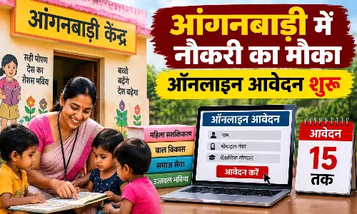आंगनबाड़ी में नौकरी का मौका ऑनलाइन आवेदन शुरू आंगनबाड़ी में नौकरी का मौका ऑनलाइन आवेदन शुरू