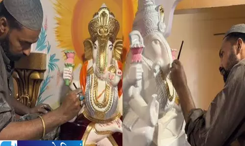 धर्म से ऊपर इंसानियत की मिसाल पाकिस्तान में मुस्लिम कलाकार ने बनाई गणेश मूर्ति धर्म से ऊपर इंसानियत की मिसाल पाकिस्तान में मुस्लिम कलाकार ने बनाई गणेश मूर्ति