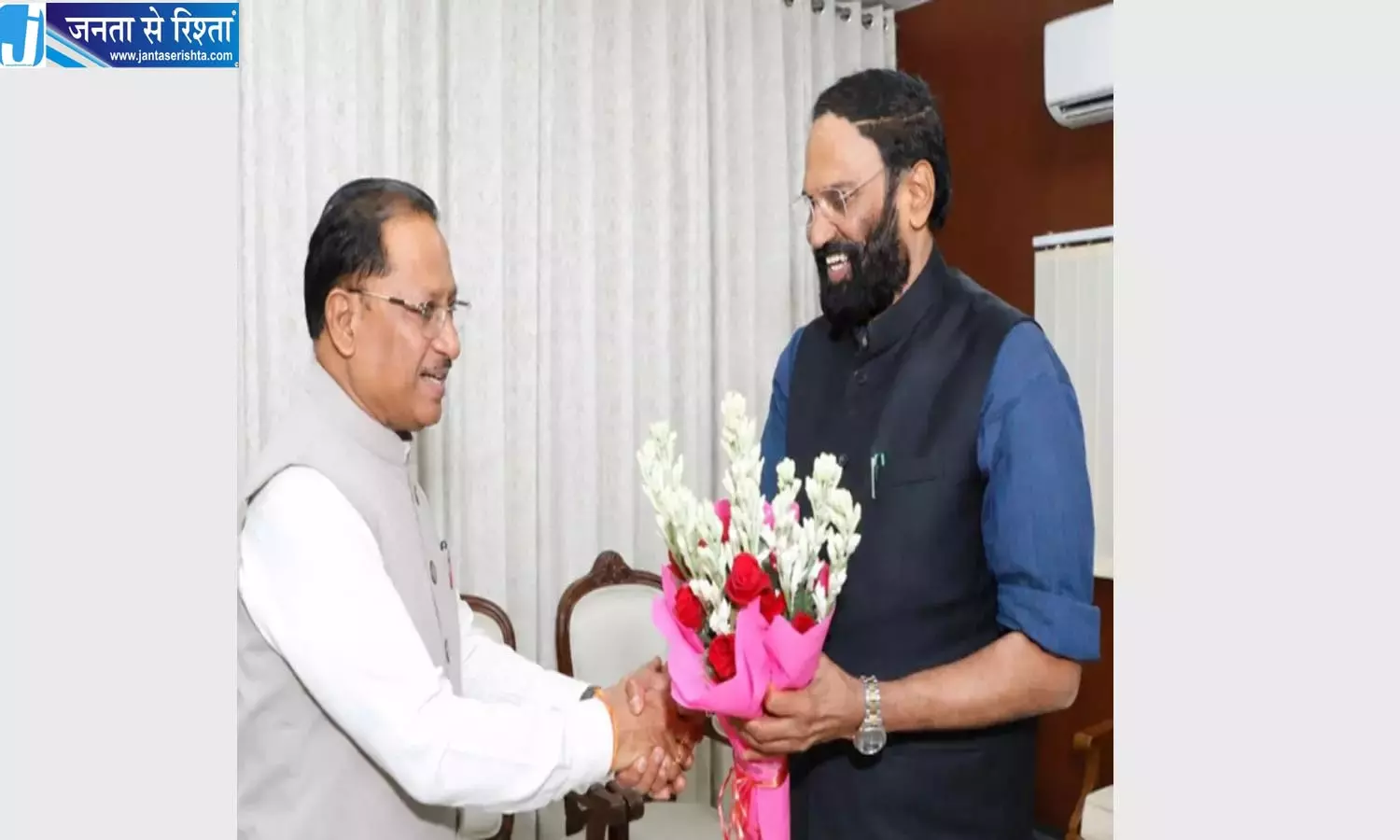 Telangana: उत्तम, छत्तीसगढ़ के मुख्यमंत्री विष्णु देव साय ने सम्मक्का सरक्का बैराज पर चर्चा की Telangana: उत्तम, छत्तीसगढ़ के मुख्यमंत्री विष्णु देव साय ने सम्मक्का सरक्का बैराज पर चर्चा की