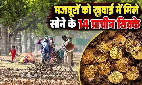 मजदूरों को खुदाई में मिले सोने के 14 प्राचीन सिक्के, मटका सिक्कों से भरा था