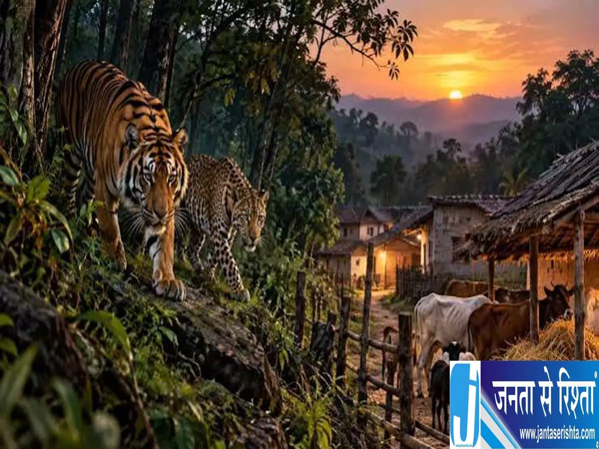 जंगल किनारे 38 ठिकानों पर वन्यजीवों की दावत ग्रामीणों पर मंडराया खतरा जंगल किनारे 38 ठिकानों पर वन्यजीवों की दावत ग्रामीणों पर मंडराया खतरा