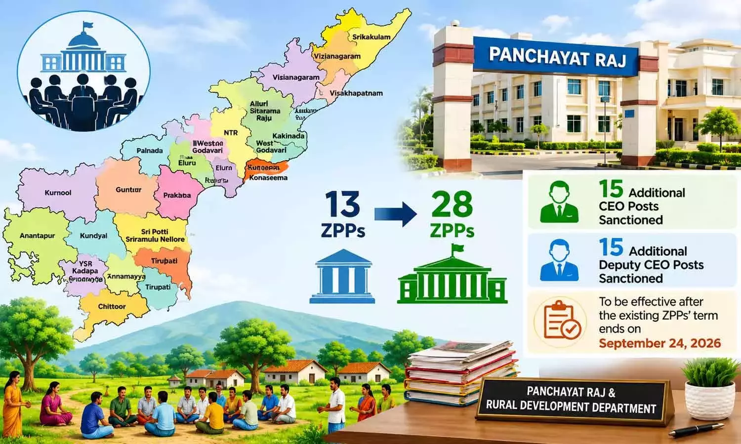 आंध्र प्रदेश 28 ज़िला प्रजा परिषदों का पुनर्गठन करेगा आंध्र प्रदेश 28 ज़िला प्रजा परिषदों का पुनर्गठन करेगा