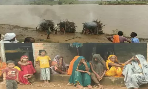 मीरजापुर हादसे में चार मजदूरों का अंतिम संस्कार मीरजापुर हादसे में चार मजदूरों का अंतिम संस्कार